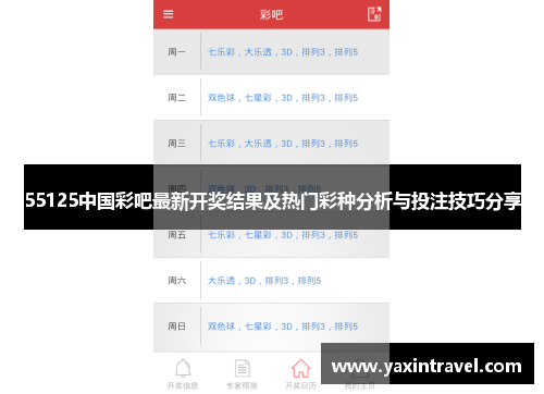 55125中国彩吧最新开奖结果及热门彩种分析与投注技巧分享 55125中国彩吧最新开奖结果及热门彩种分析与投注技巧分享